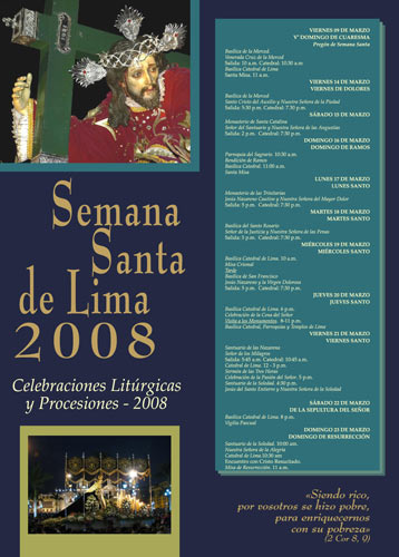 Cartel Oficial Arzobispado de Lima 2008